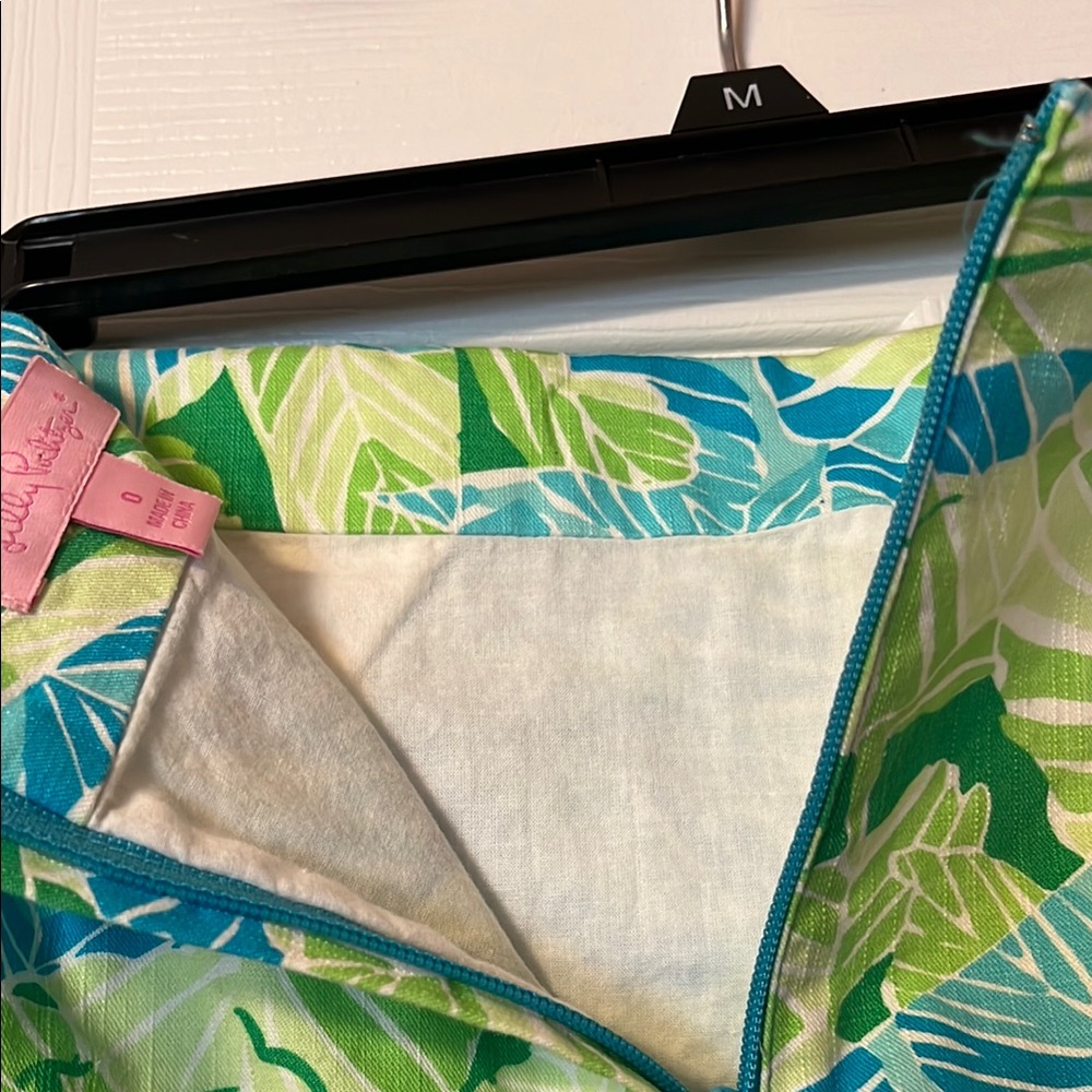 VTG Lily Pulitzer Leaf Printed Skirt - Picture 6 of 8
